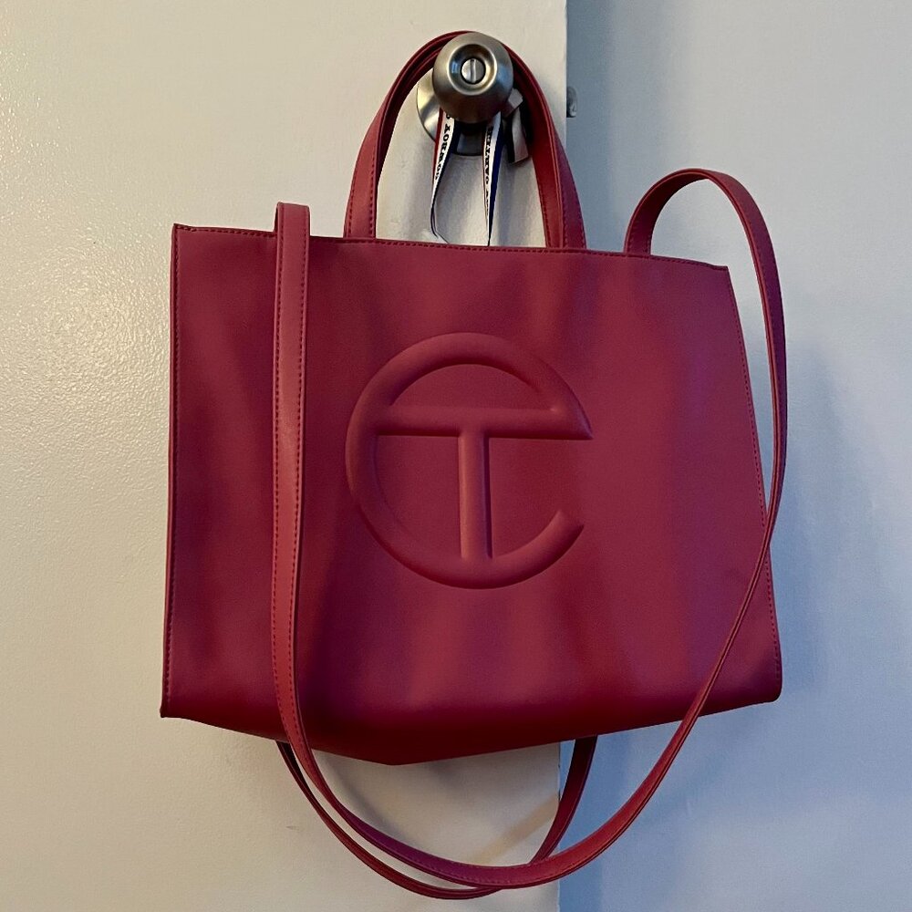 Telfar Medium Shopping Bag PINK Corned Beef Purse Tote with Dustbag